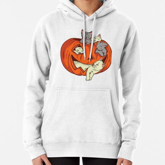 Discover Jack O Lantern Cat Hoodies