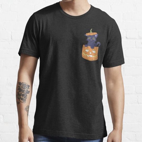 Discover Pocket Cat and Jack-O-Lantern T-shirts