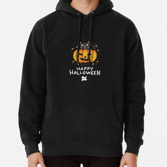 Discover Halloween cat Jack-o-lantern gift idea Hoodies
