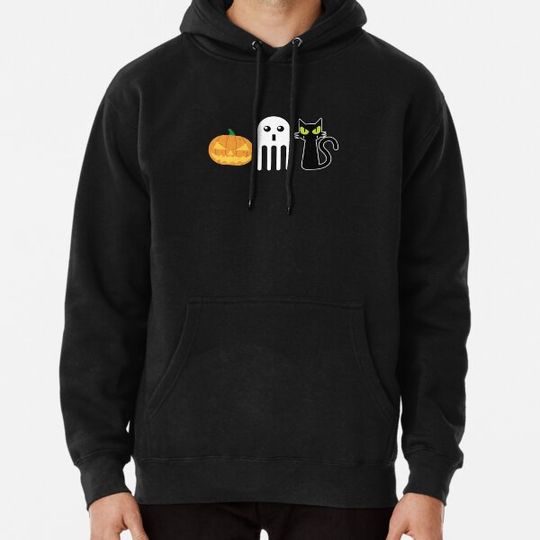 Discover Halloween - Pumpkin Ghost Cat Hoodies