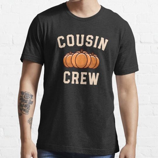 Discover Cousin Crew Matching Family Halloween Outfit Cute Pumpkin T-shirts