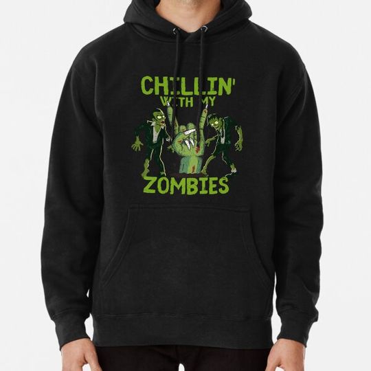 Discover Chillin With My Zombies Cousin Halloween Costume Hoodies