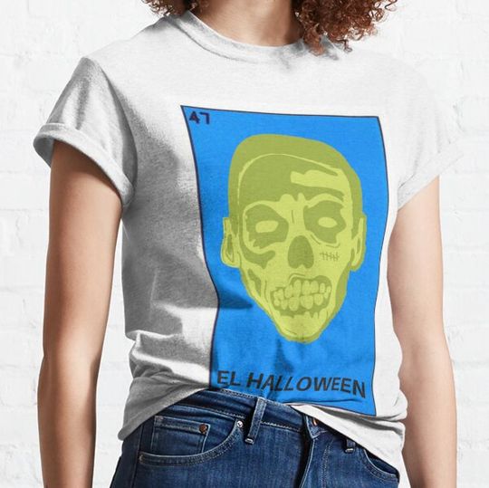 Discover Scary Spooky Zombie Halloween Loteria Card Shirt T-shirts