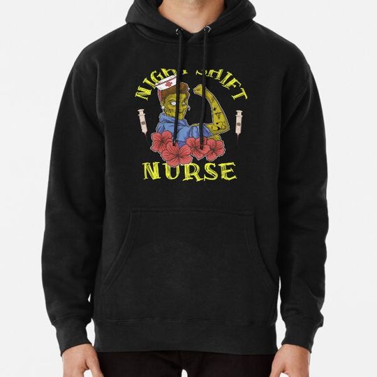 Discover Zombie Night Shift Nurse Halloween Hoodies