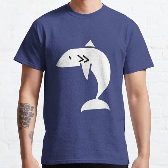 Discover Zombie shark white t-shirt T-shirts