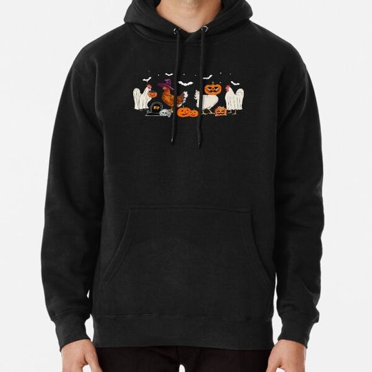 Discover Chicken Spooky Funny Halloween, Halloween Gifts for Farm Animals Lovers Hoodies