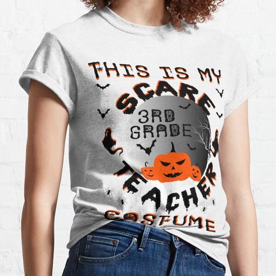 Discover This is My Scare 3RD Grade Teacher Costume For Halloween Day T-shirts
