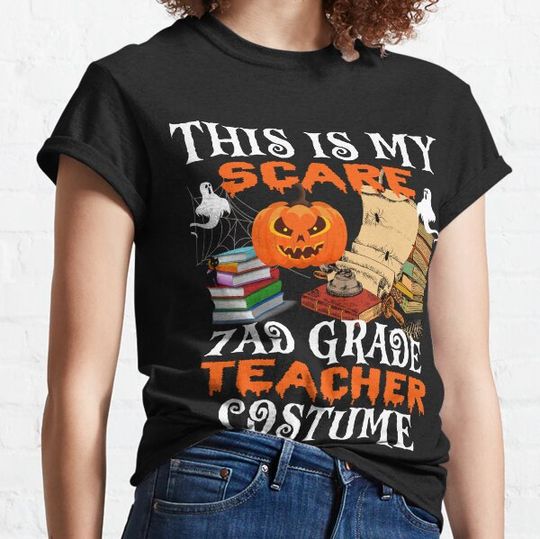 Discover This is My Scare 7AD Grade Teacher Costume For Halloween Day T-shirts