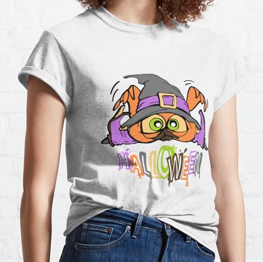 Discover Owl with Halloween letters. An inscription and a funny character. Not a scary horror story - an owl. Purple, Green T-shirts