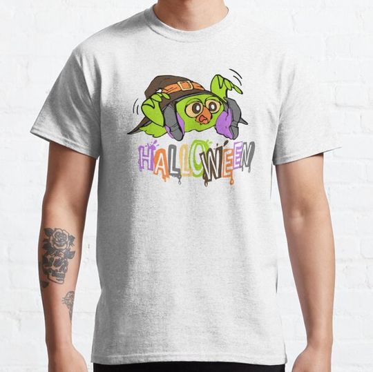 Discover Owl with Halloween letters. An inscription and a funny character. Not a scary horror story - an owl. Purple, Green T-shirts