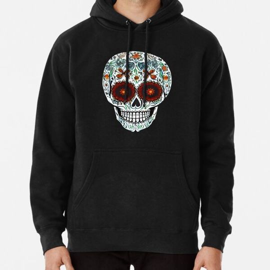 Discover Day of The Dead Halloween Sugar Skull Dia De Los Muertos Hoodies