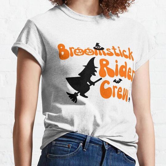 Discover halloween Broomstick rider crew T-shirts