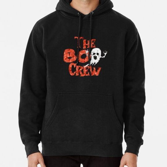 Discover The Boo Crew - Orange Mosaic with ghost - family and sibling Hoodies