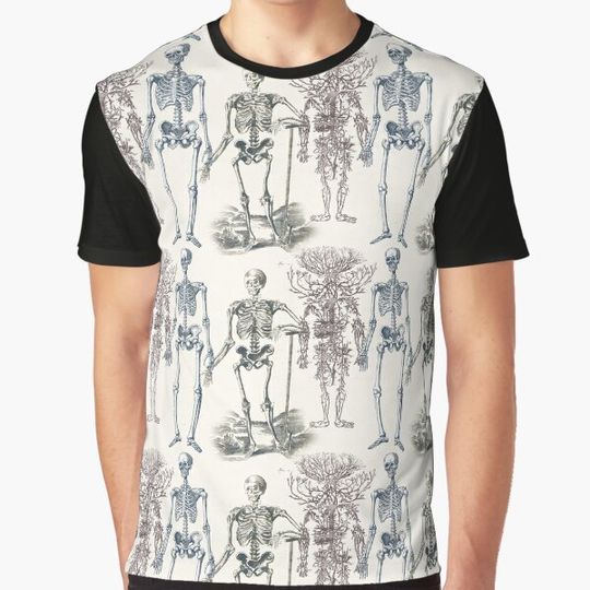 Discover Skeletons Antique Anatomy T-shirts