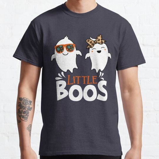 Discover The Little Boos Scary Cute Ghost Halloween Leopard Kids T-shirts