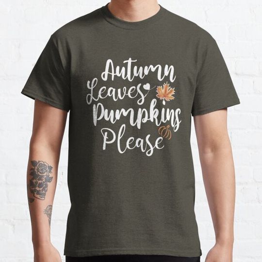 Discover Autumn Leaves and Pumpkins Please fall season T-shirts
