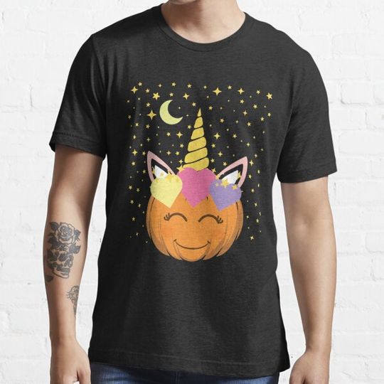 Discover Cute Unicorn Pumpkin Halloween T-shirts