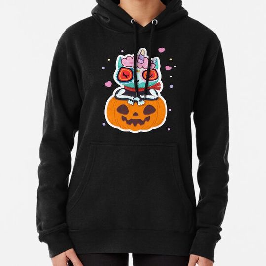 Discover Cute Unicorn Pumpkin Cat Hoodies