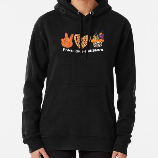 Discover Peace love halloween Hoodies