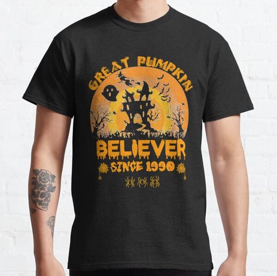 Discover Great Pumpkin Believer Since 1990 Halloween, Birthday In 1990, T-shirts