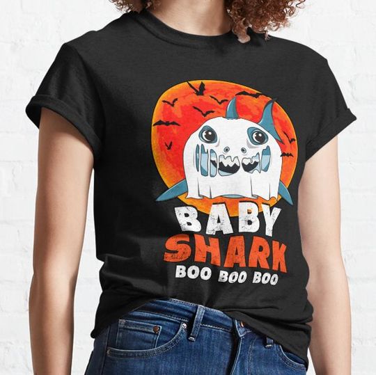 Discover Halloween Baby Shark Funny Cute Shark Family Halloween Gift Kid T-shirts