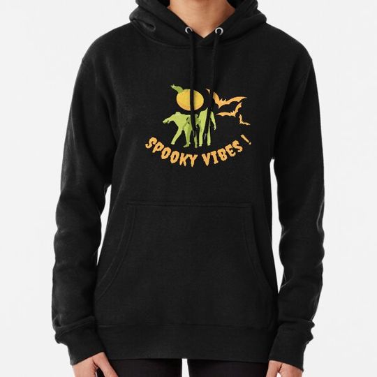 Discover Spooky Vibes - Scary Halloween Zombies Hoodies