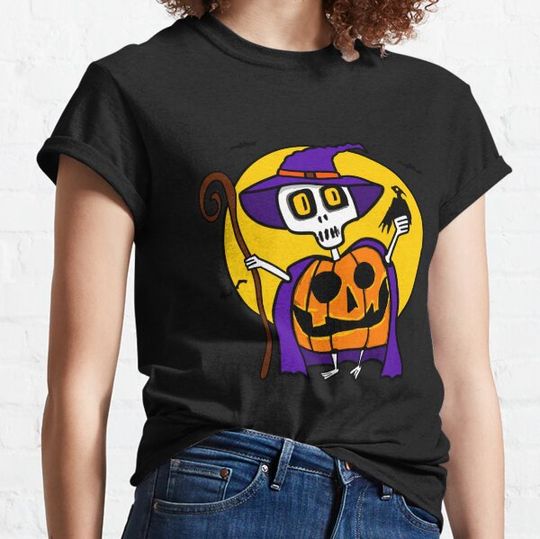 Discover Halloween Skull Wizard Jack o Lantern T-shirts