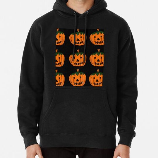 Discover Halloween Jack-o lantern pumpkin pattern Hoodies