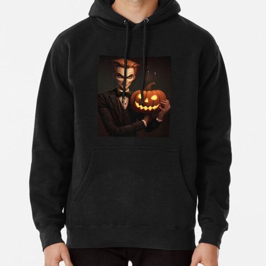 Discover Evil Man holding jack-o-lantern Hoodies