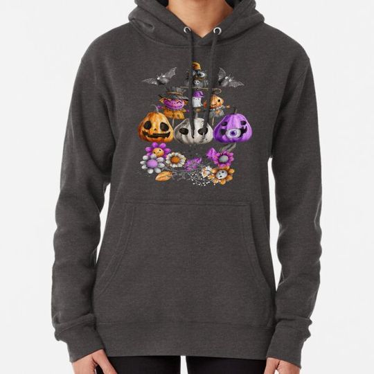 Discover Vintage spooky funny Halloween things, cute Halloween jack o lanterns, bats, scarecrows, ghost print Hoodies