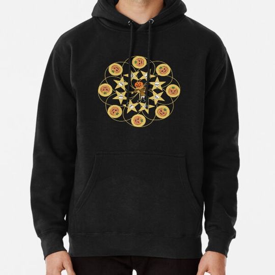 Discover Cool Symmetrical Halloween Pattern Skull Pumpkin Scarecrow Hoodies