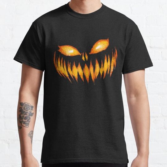 Discover Jack O Lantern Scary Carved Pumpkin Face Halloween Costume T-shirts