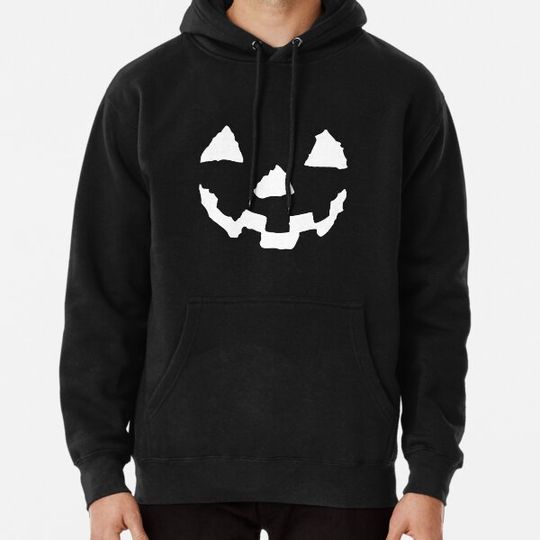 Discover Smiling Pumpkin Face Women's Hoodie for Halloween