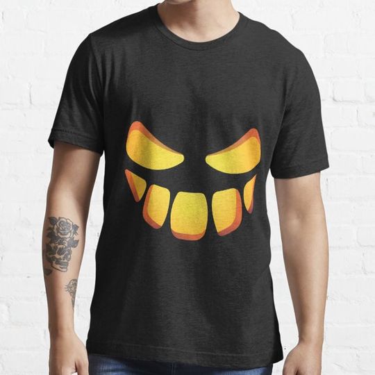 Discover Pumpkin Face Halloween Jack-o-lantern Scary Face T-shirts