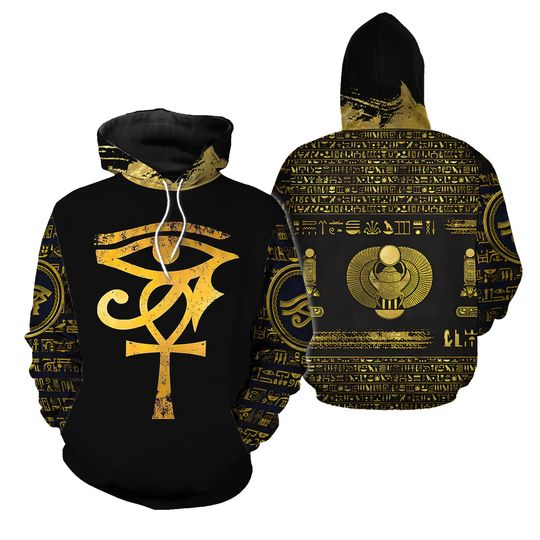 Discover Ancient Treasures Ancient Egypt Eye of Ra 3D Hoodie