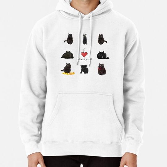 Discover I Love Black Cats Hoodies