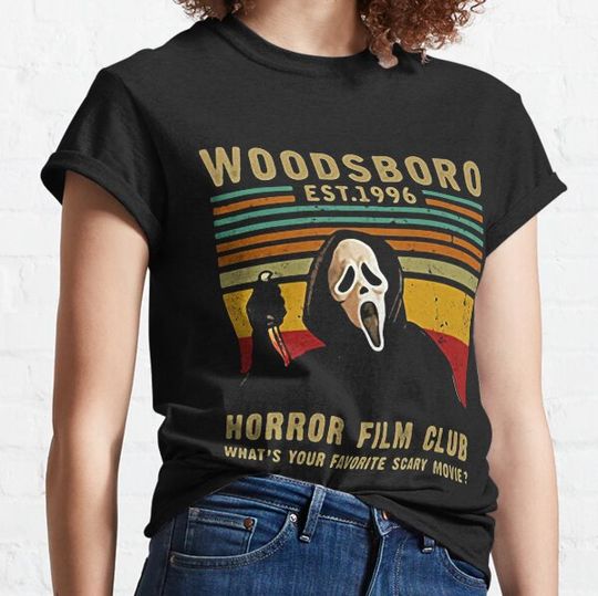 Discover Ghost woodsboro est 2021 horror film club whats your favorite scary movie Scream Horror Halloween New Wake Up Slasher Sweat Funny T-shirts