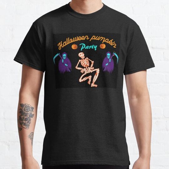 Discover Halloween scary evil pumpkin funny pumpkin head Essential Skeleton T-shirts