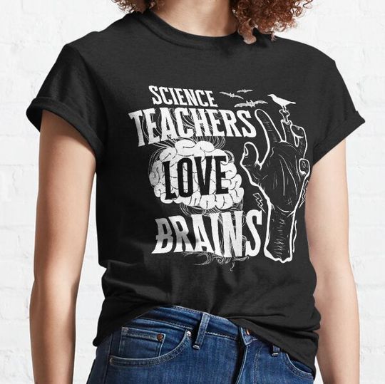Discover Science Teachers Love Brains/Funny Halloween/School Halloween T-shirts