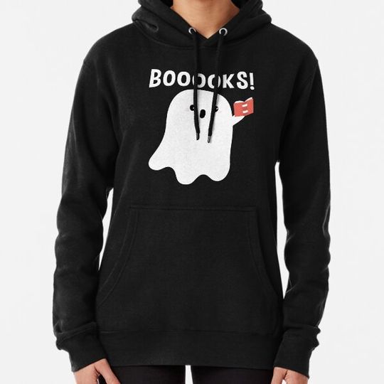 Discover Halloween Ghost Reading Books Gift For Books Lover Hoodies