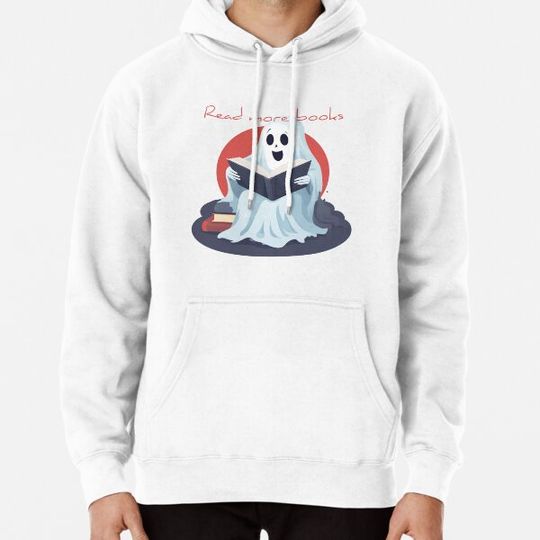 Discover Kawaii Ghost Halloween Design - Read More Books Hoodies