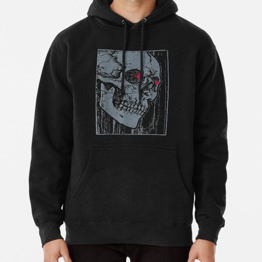 Discover Happy Halloween Skeleton Gothic Flaming Heart Eyes Skull Hoodies