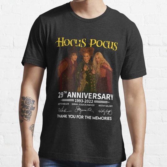 Discover Hocus 29th Anniversary Pocus S, Hocus Movie Pocus Casts Signed , Halloween Holiday T-shirts