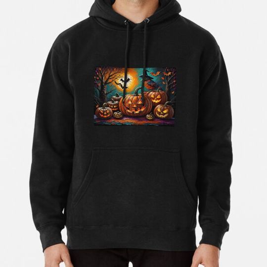 Discover Pumpkin bats scary Halloween Hoodies