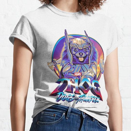 Discover THOG - Dogs and Thunder - Funny Pomeranian Miniature Spitz Superhero T-shirts