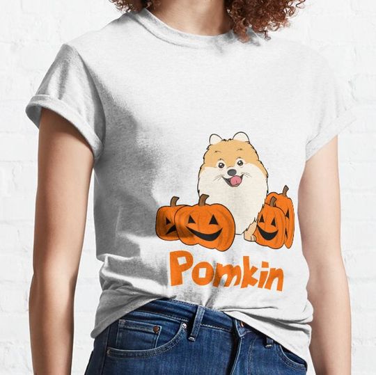 Discover Halloween Pomeranian Pumpkin T-Shirt T-shirts