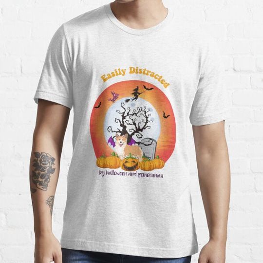 Discover Easily Distracted By halloween and pomeranian T-shirts