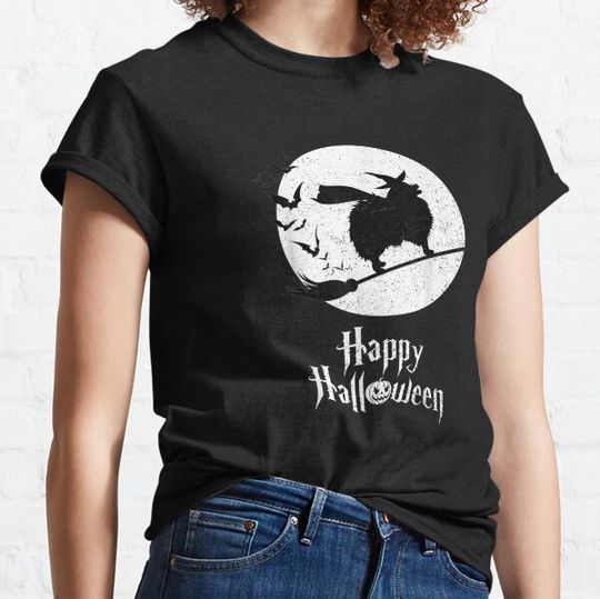 Discover Funny Halloween Costume Witch POMERANIAN Dog Lover T-shirts