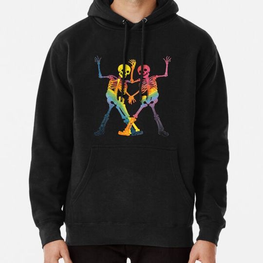Discover Dancing Skeleton Rainbow, Dancing Bones Classic T-Shirt Hoodies