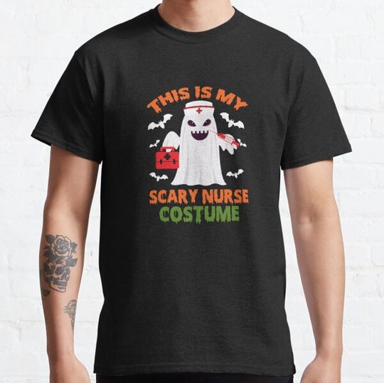 Discover Nurse scary costume Halloween 2023 T-shirts